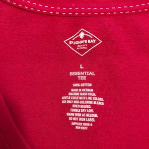 Two St. Johns Bay Tees.  Brown and bright pink.  Size L.  Price is for both.